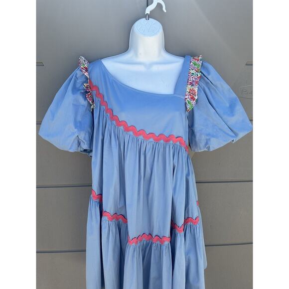 NWT Alden Adair Chandler Roller Skate Mini Ruffle Smocked Dress Women’s Medium - Picture 6 of 15